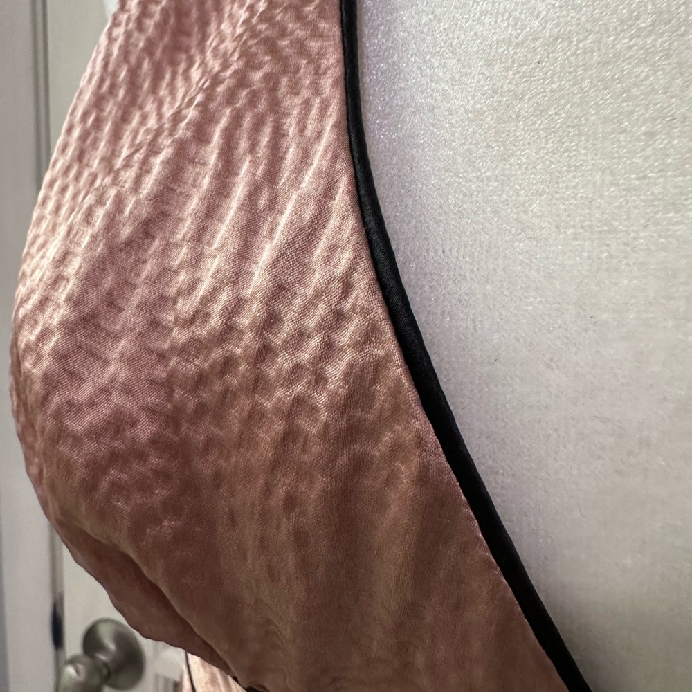 Corey Lynn Calter 100% Silk Textured Flutter Layered Cocktail Halter Dress SZ 6 - Picture 6 of 9